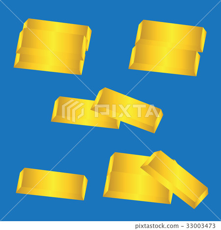 3D Gold bar in various layout 33003473