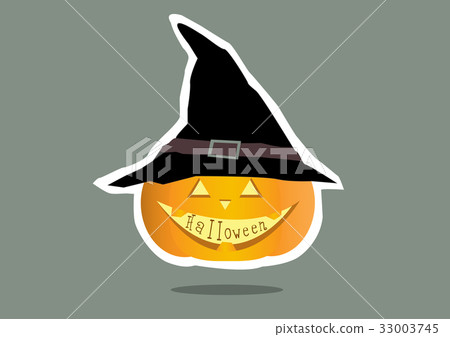 Scary Halloween pumpkins cards, vector illustratio 33003745