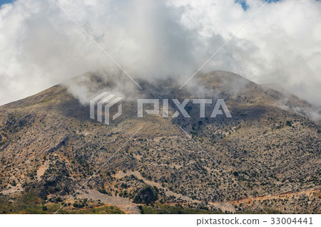 View of Lasithi Plateau on Crete island, Greece View of Lasithi Plateau on Crete island, Greece 33004441