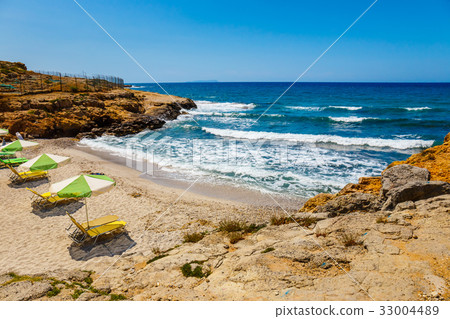 beautiful coast during sunset near Malia beautiful coast during sunset near Malia 33004489
