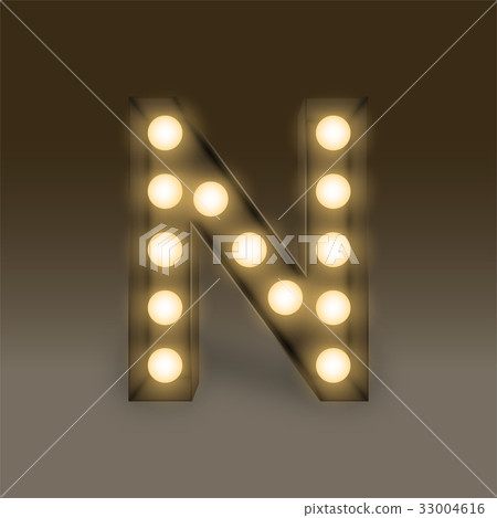 Alphabet Incandescent light bulb box set letter N 33004616