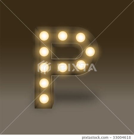 Alphabet Incandescent light bulb box set letter P 33004618