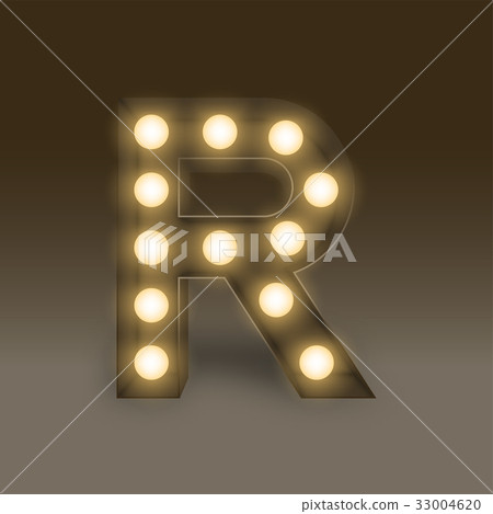 Alphabet Incandescent light bulb box set letter R 33004620