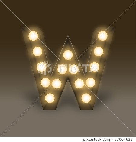Alphabet Incandescent light bulb box set letter W 33004625