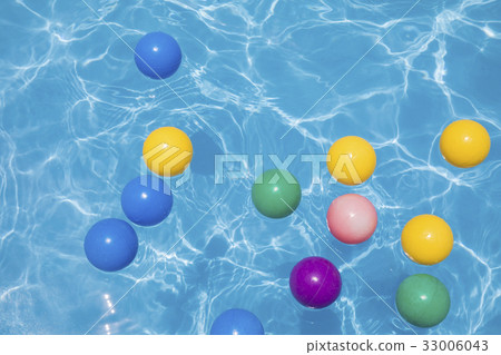 Color ball floating in the pool Color ball floating in the pool 33006043