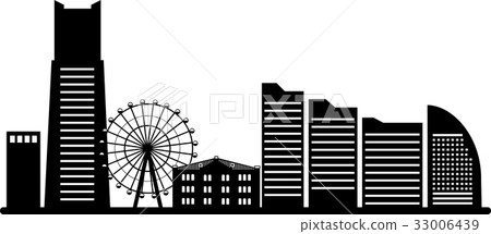 Yokohama Minato Mirai Silhouette 33006439