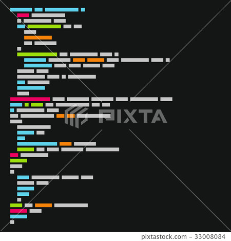 Program Code Listing, Abstract Programming - Stock Illustration ...