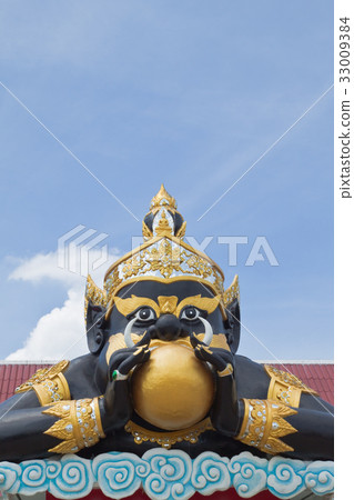 Statue of black deity called Rahu Statue of black deity called Rahu 33009384