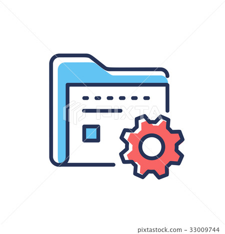 Data Management - modern vector line design icon. Data Management - modern vector line design icon. 33009744