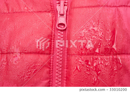 close-up of red jacket with zipper close-up of red jacket with zipper 33010200