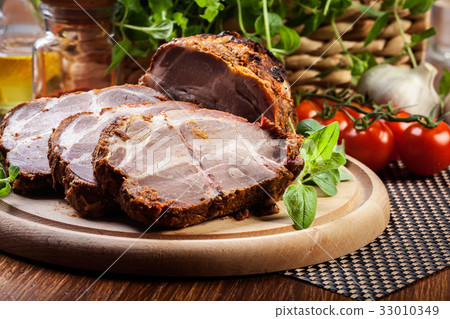 Roasted pork neck with spices Roasted pork neck with spices 33010349