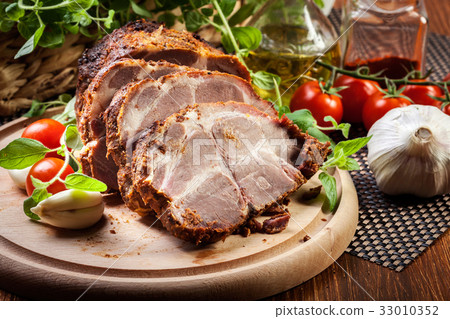 Roasted pork neck with spices Roasted pork neck with spices 33010352