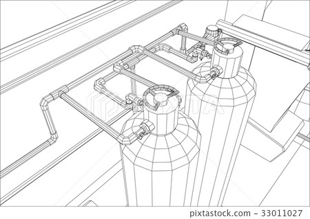 Water purification station. Industrial equipment Water purification station. Industrial equipment 33011027