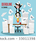 businessman  work with deadline is coming soon. 33011398
