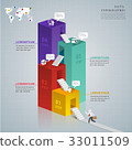 3D Modern design number 4 step template 33011509