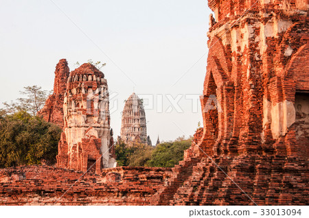 Ruins of Ayutthaya, Thailand. Wat Mahathat Temple. Ruins of Ayutthaya, Thailand. Wat Mahathat Temple. 33013094