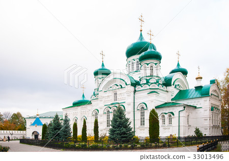 Church with green domes Church with green domes 33013496