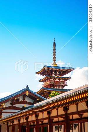 Japanese pagoda, Yakushiji Temple in Nara 33014119