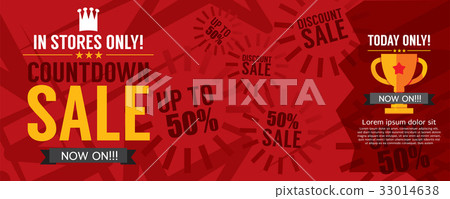Countdown Sale Promotion Banner Vector Countdown Sale Promotion Banner Vector 33014638