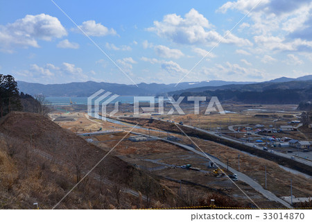 2014年3月，被海嘯破壞的南三陸町靜川 33014870