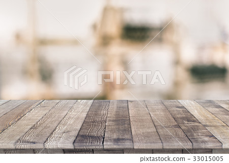 Empty wooden table perspective for product Empty wooden table perspective for product 33015005