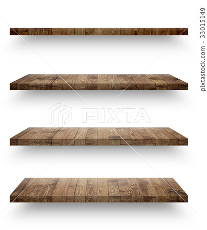 Wooden shelf template set isolated - Stock Illustration [33015149] - PIXTA