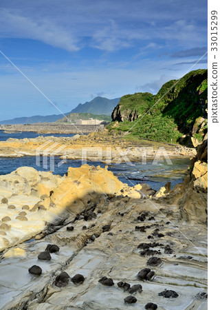 台灣 基隆 和平島公園 和平島 旅遊 雲彩 海 北台灣 旅遊勝地 海邊 休閒娛樂 藍天 地質 地形 33015299