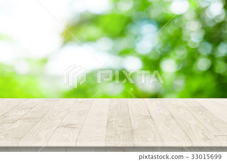 Empty wooden table for product placement 33015699