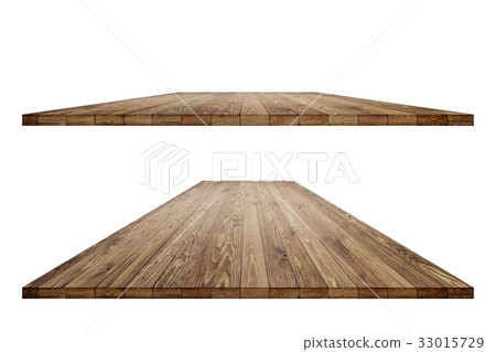 Empty wooden table with clipping path Empty wooden table with clipping path 33015729