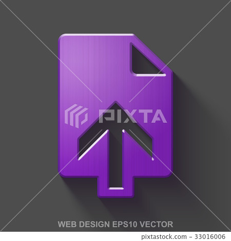 Flat metallic web development 3D icon. Purple - Stock Illustration ...