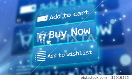 Internet shop icons under three quartes angle 33016335