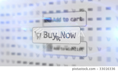 White screen illustration with internet shop on it 33016336