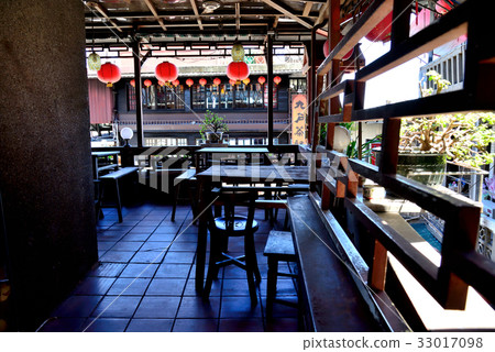 台灣 九份 茶館 茶 建築 中式建築 窗 燈籠 瑞芳 老街 古色古香 懷舊 懷古 屋簷 老街 古城 33017098