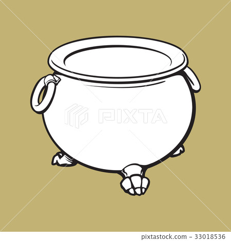 Halloween cauldron with boiling potion inside Halloween cauldron with boiling potion inside 33018536
