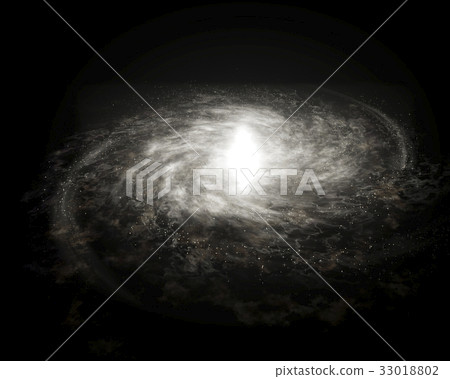 Spiral Galaxy isolated over black background Spiral Galaxy isolated over black background 33018802