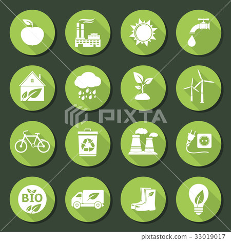 ECO flat icons 33019017