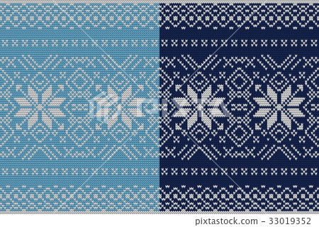 Christmas knitting seamless pattern. EPS 10 vector 33019352
