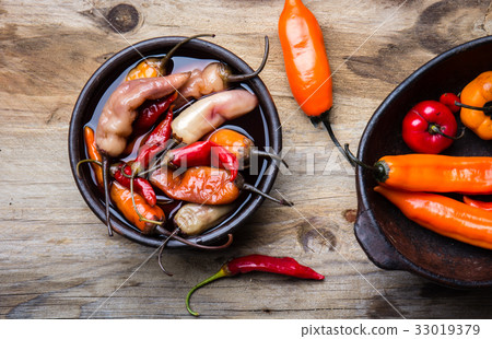 Latin American escabeche - fermented chili pepper 33019379