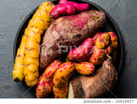 Peruvian raw ingredients for cooking - yuca 33019477