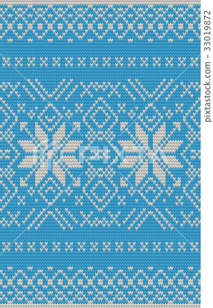 Blue Jacquard Fairisle Seamless Knitting Pattern Blue Jacquard Fairisle Seamless Knitting Pattern 33019872