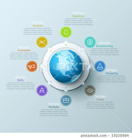 Beautiful infographic design layout with sphere in 33020984