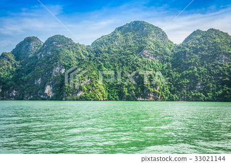 Great rocky mountain in the sea at Phuket,Thailand Great rocky mountain in the sea at Phuket,Thailand 33021144