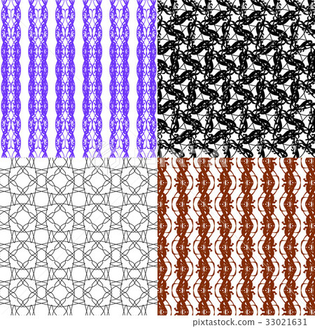 Set of  geometric pattern in op art design. Vector 33021631