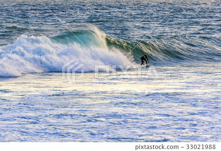 Surfer in Ipanema beach at afternoon 33021988
