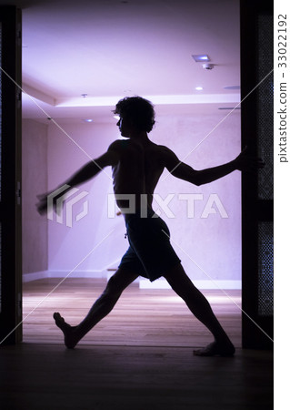 Man yoga teacher practice Man yoga teacher practice 33022192