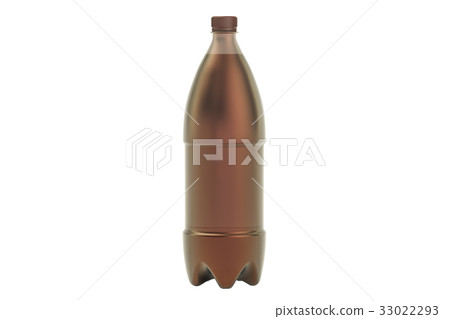 brown plastic bottle of beer or beverage 33022293
