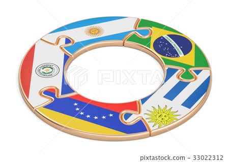 Mercosur concept, 3D rendering Mercosur concept, 3D rendering 33022312