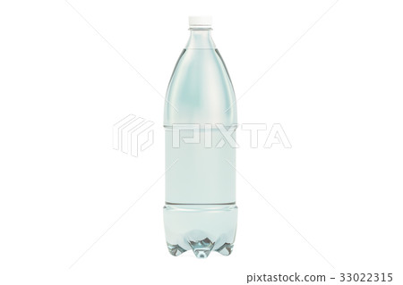 plastic water bottle, 3D rendering plastic water bottle, 3D rendering 33022315