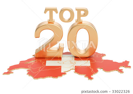 Swiss Top 20 concept, 3D rendering Swiss Top 20 concept, 3D rendering 33022326