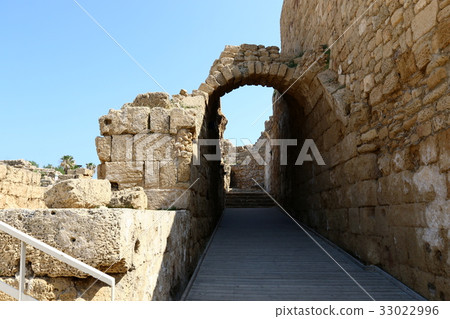 Caesarea is an ancient city located on the Mediter Caesarea is an ancient city located on the Mediter 33022996